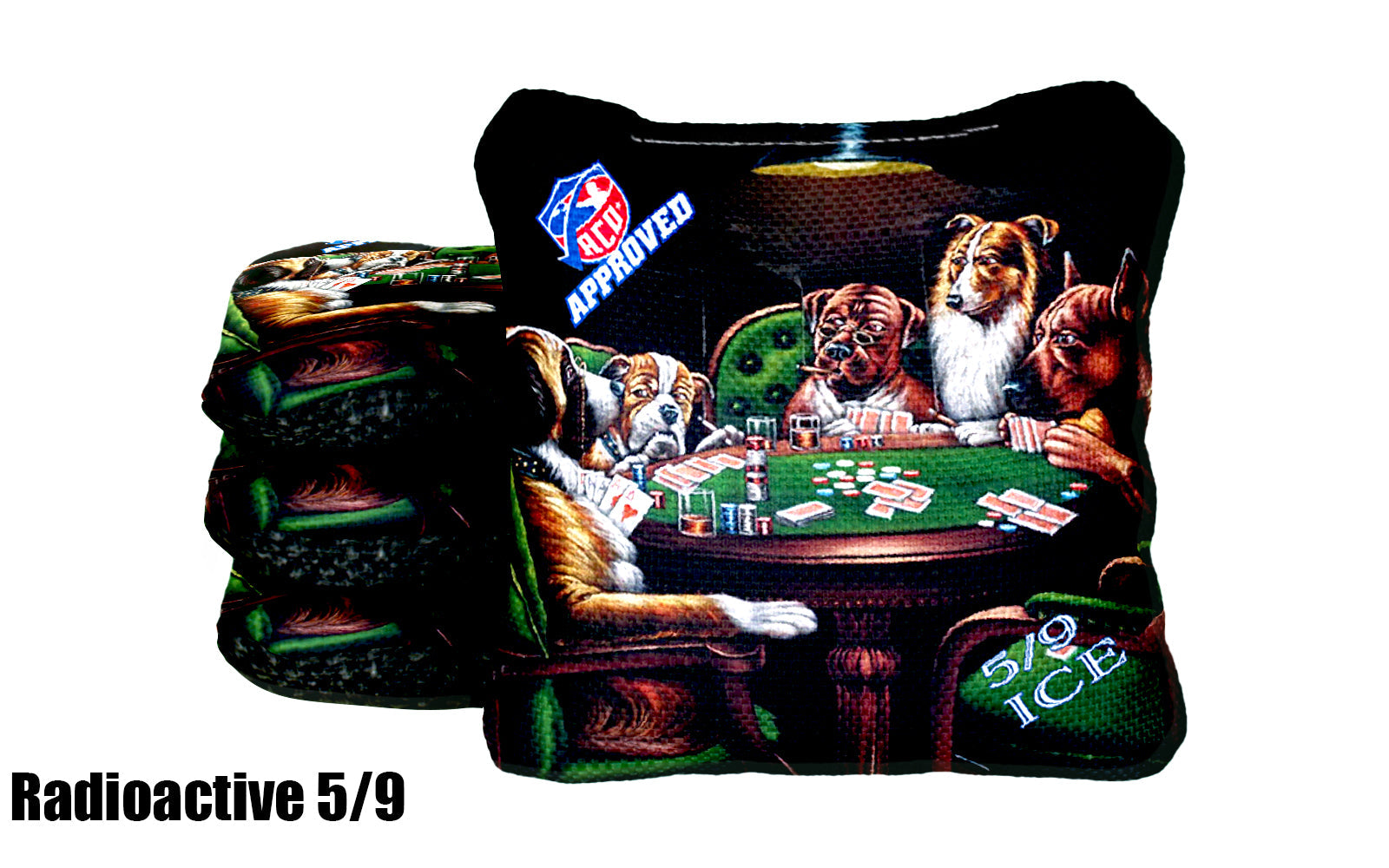 Premium ACO Certified Poker Dogs Cornhole Bags - All Speeds Available - Korvel
