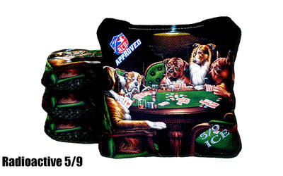 Premium ACO Certified Poker Dogs Cornhole Bags - All Speeds Available - Korvel