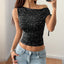 Polka Dot Sleeveless Vest Women's T-Shirt