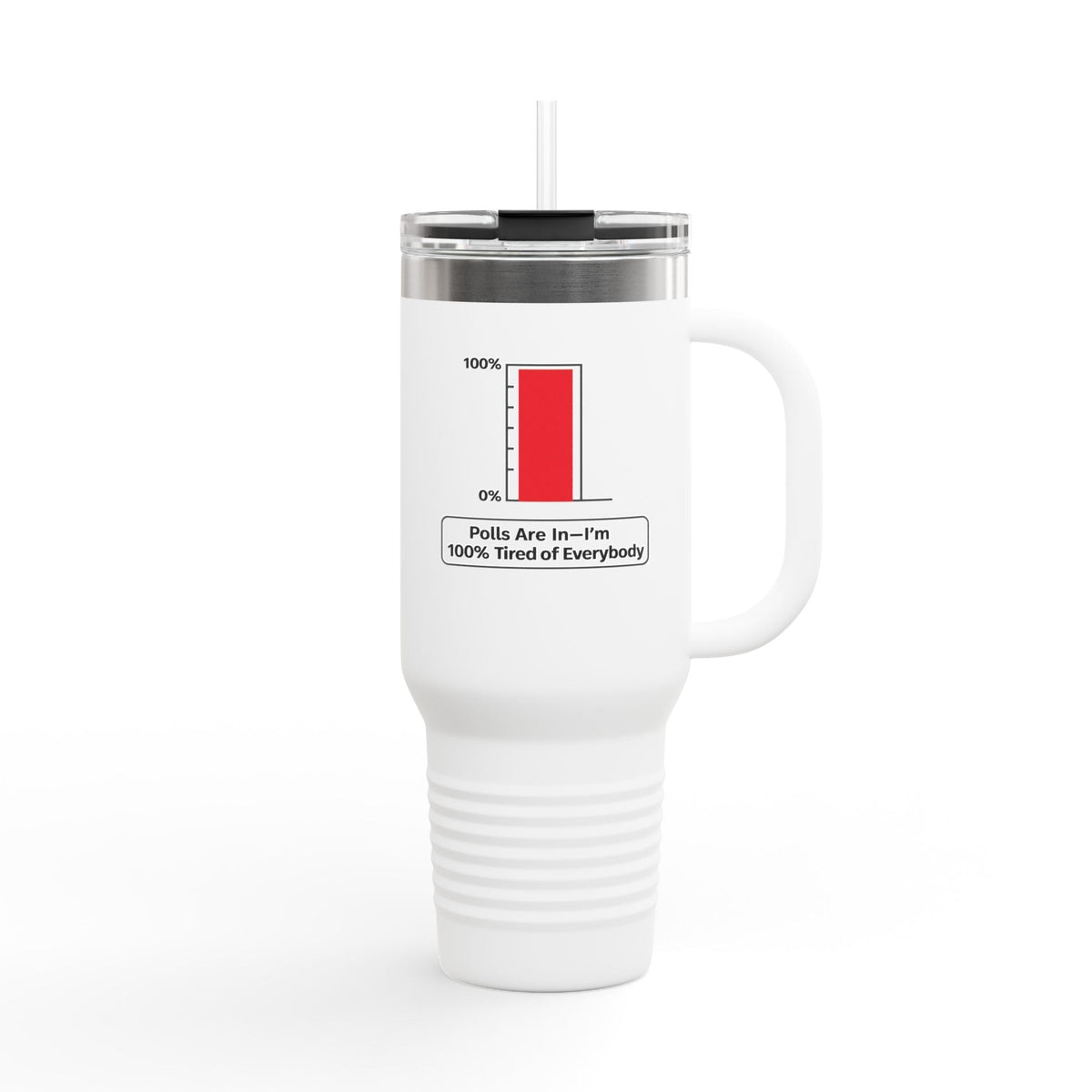 Polls Are In—I'm 100% Tired of Everybody 40oz Travel Mug