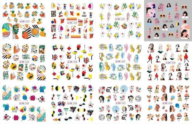 Pop Art Nail Stickers - Creative Comic Designs for Manicures