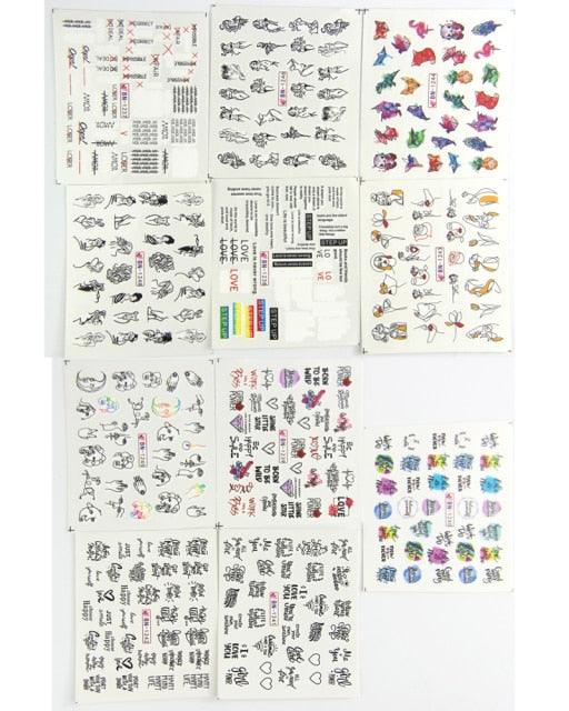 Pop Art Nail Stickers - Creative Comic Designs for Manicures