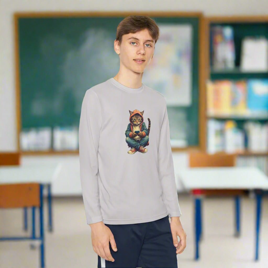 T-shirt à manches longues pour jeunes amoureux des chats
