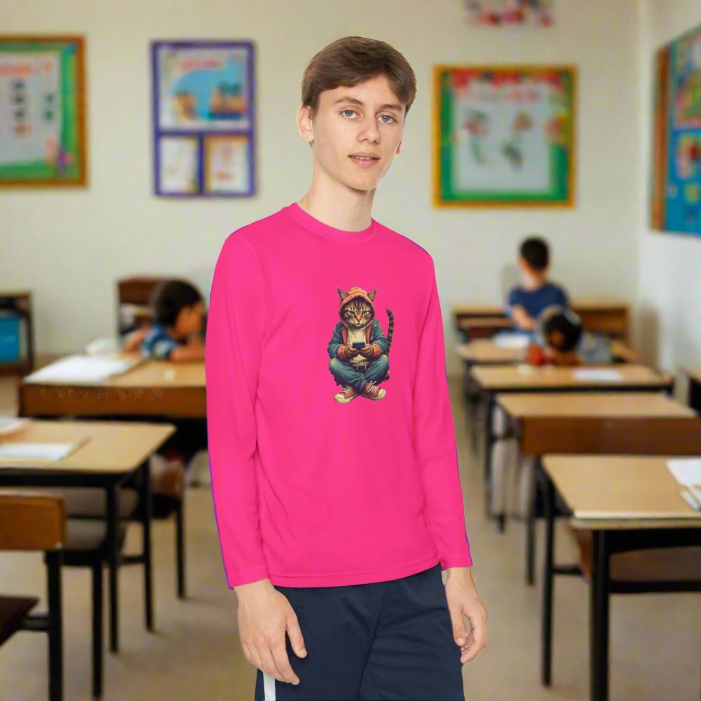 T-shirt à manches longues pour jeunes amoureux des chats