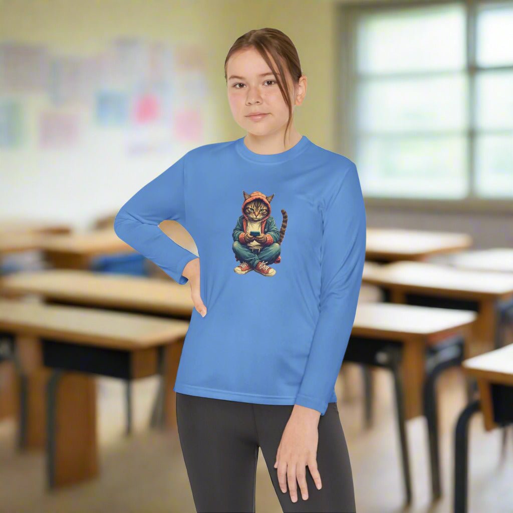 T-shirt à manches longues pour jeunes amoureux des chats