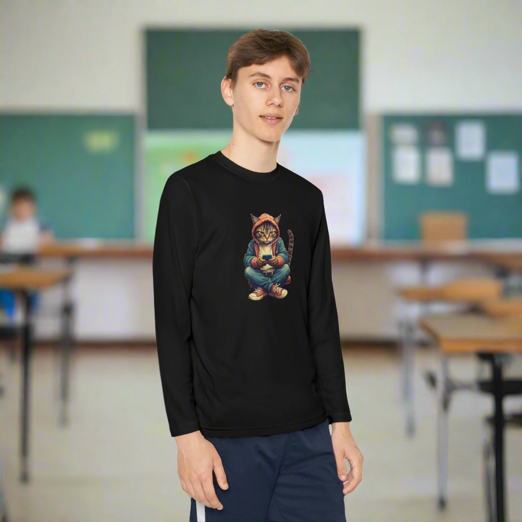 T-shirt à manches longues pour jeunes amoureux des chats