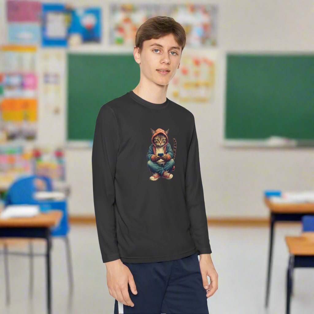 T-shirt à manches longues pour jeunes amoureux des chats