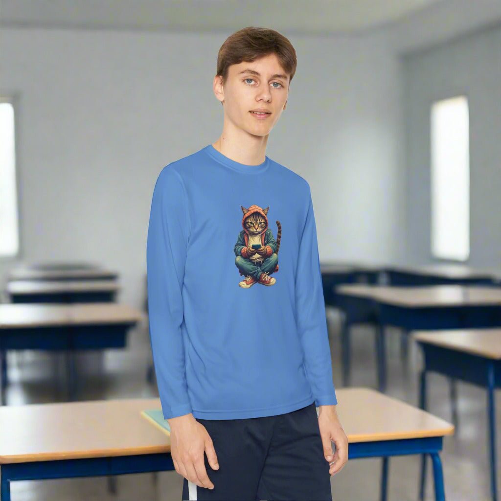 T-shirt à manches longues pour jeunes amoureux des chats