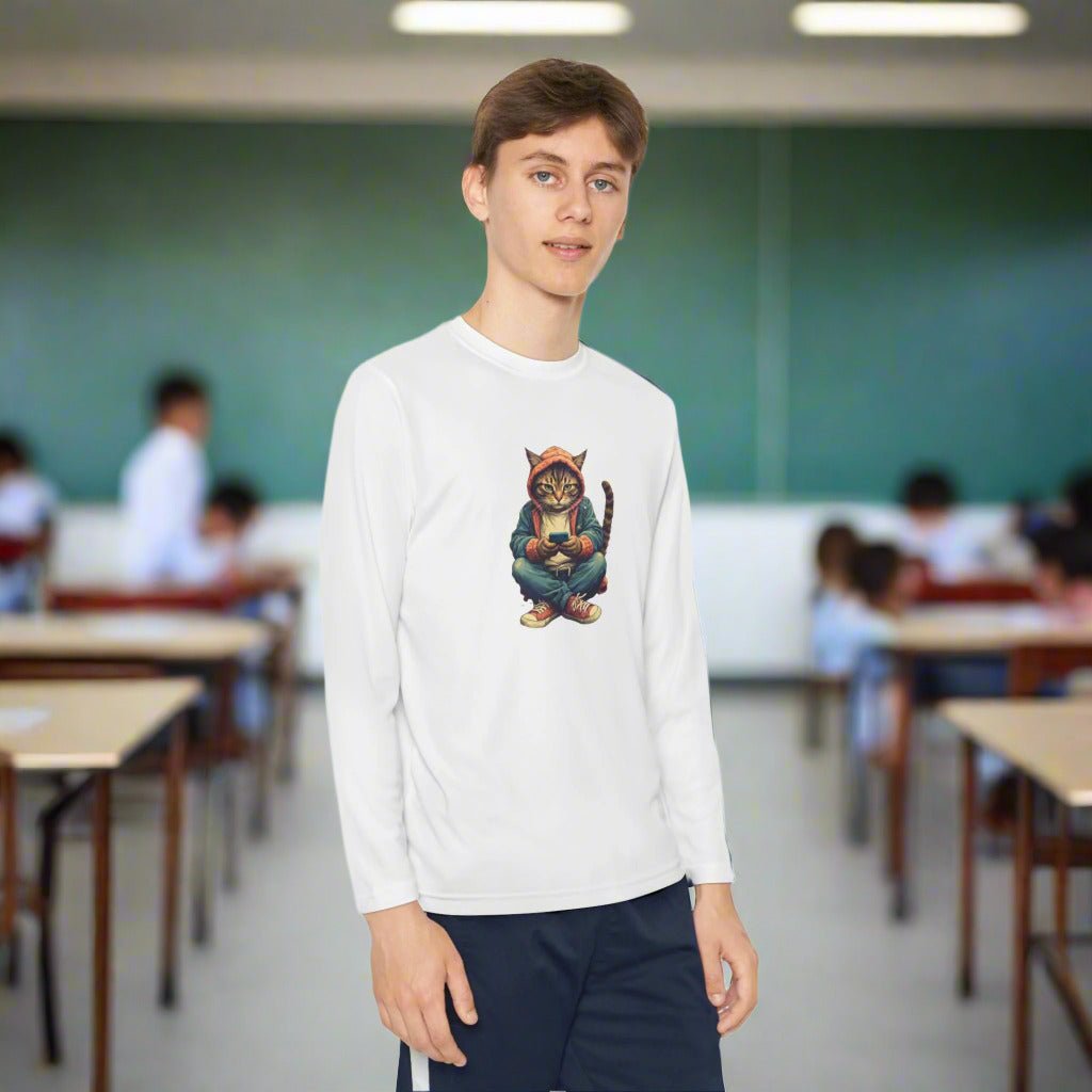 T-shirt à manches longues pour jeunes amoureux des chats