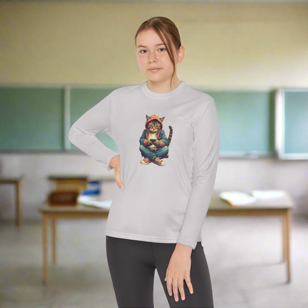 T-shirt à manches longues pour jeunes amoureux des chats