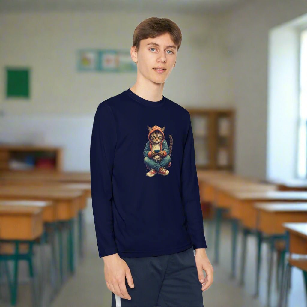 T-shirt à manches longues pour jeunes amoureux des chats