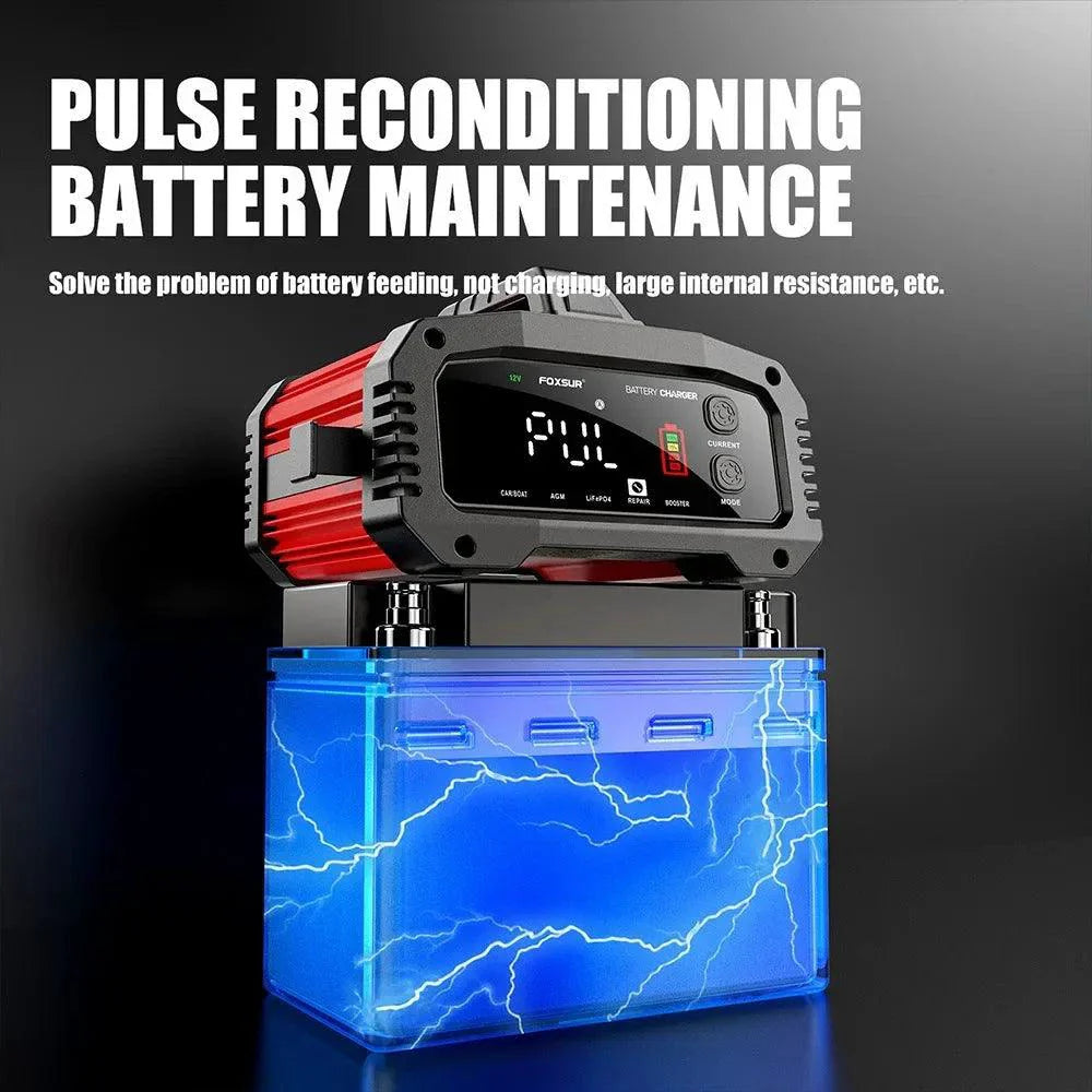 Chargeur de batterie de voiture intelligent portable - 25A/15A pour batteries 12V-24V