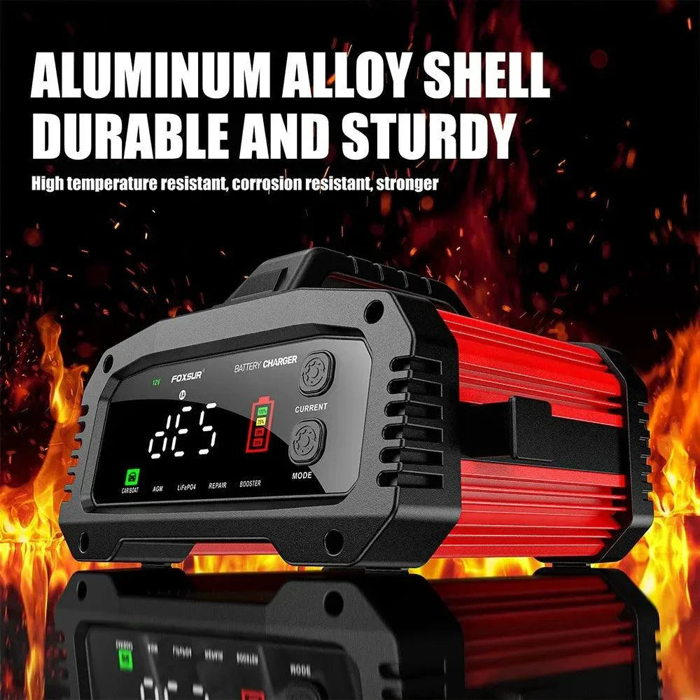 Chargeur de batterie de voiture intelligent portable - 25A/15A pour batteries 12V-24V