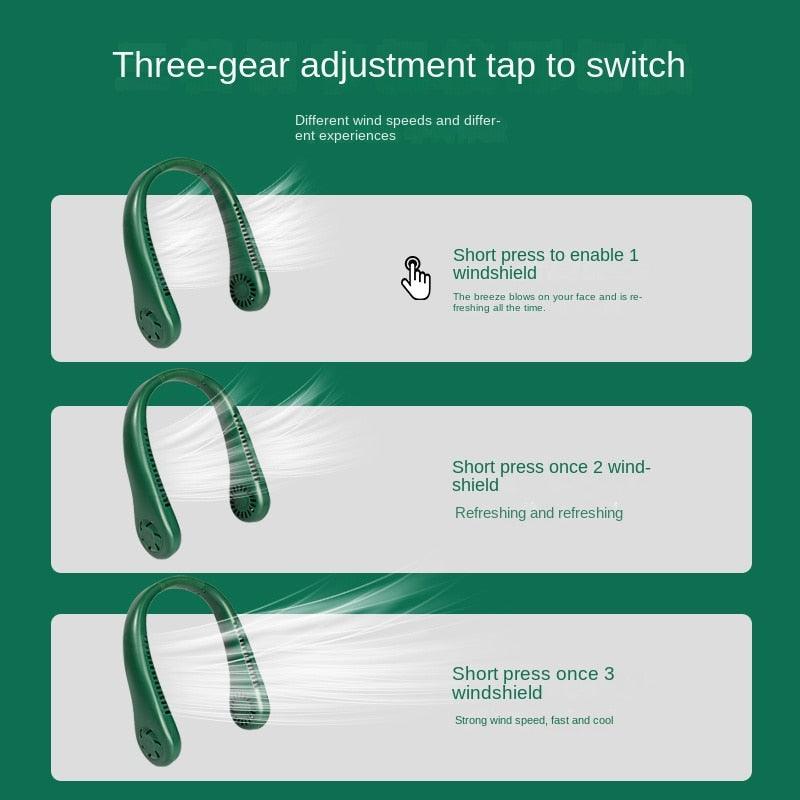 Ventilateur de cou portable sans pales - Solution de refroidissement personnelle portable
