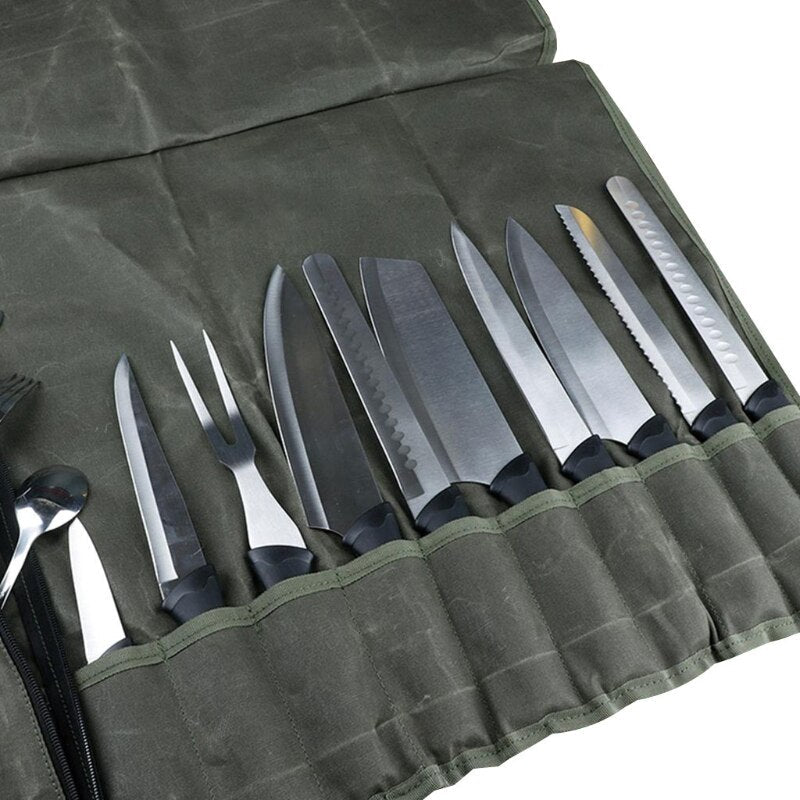 Portable Kitchen Cooking Chef Knife Bag Roll Bag Carry Case Bag - Korvel