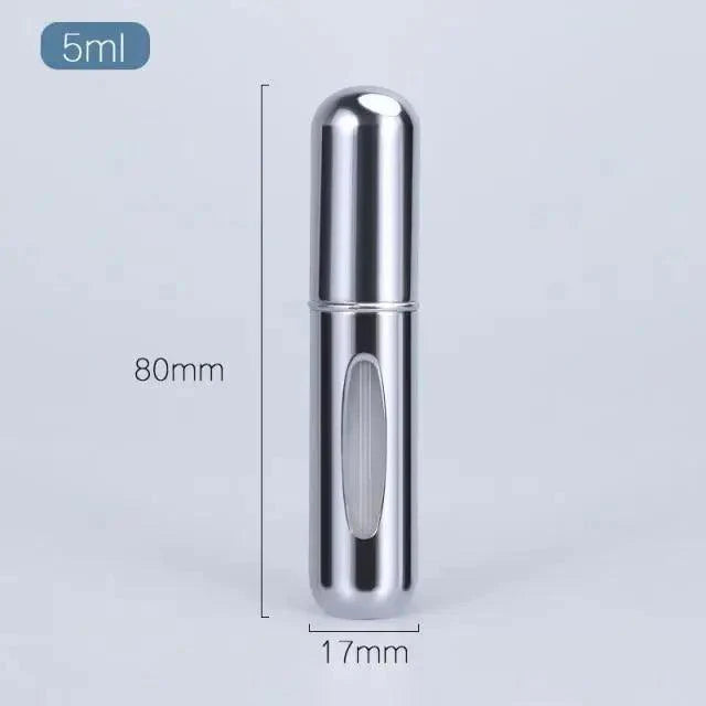 Portable Mini Refillable Atomizer Bottle - 5ml Aluminum Container