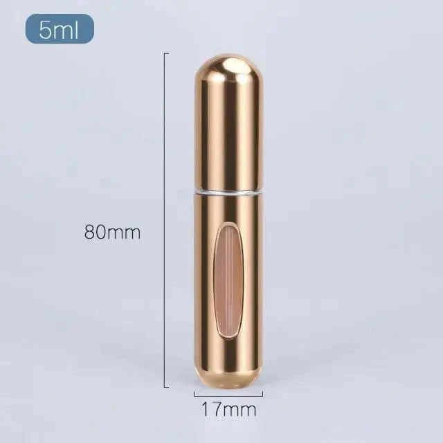 Portable Mini Refillable Atomizer Bottle - 5ml Aluminum Container