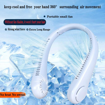 Portable Neck Fan - USB Rechargeable Bladeless Cooling Device