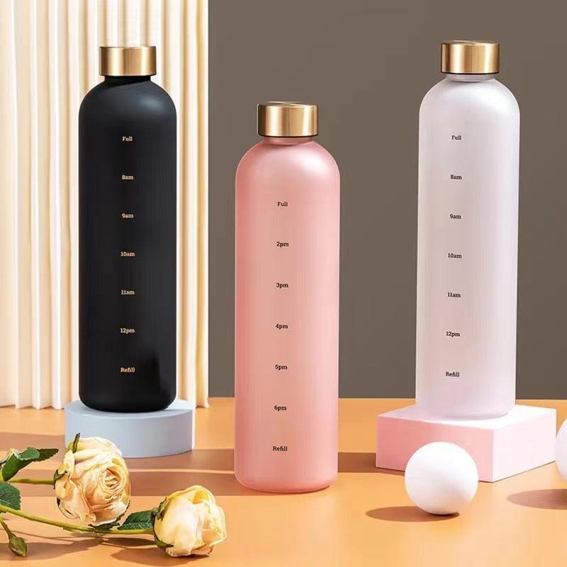 Bouteille d'eau avec marqueur de temps motivant - 1000ml