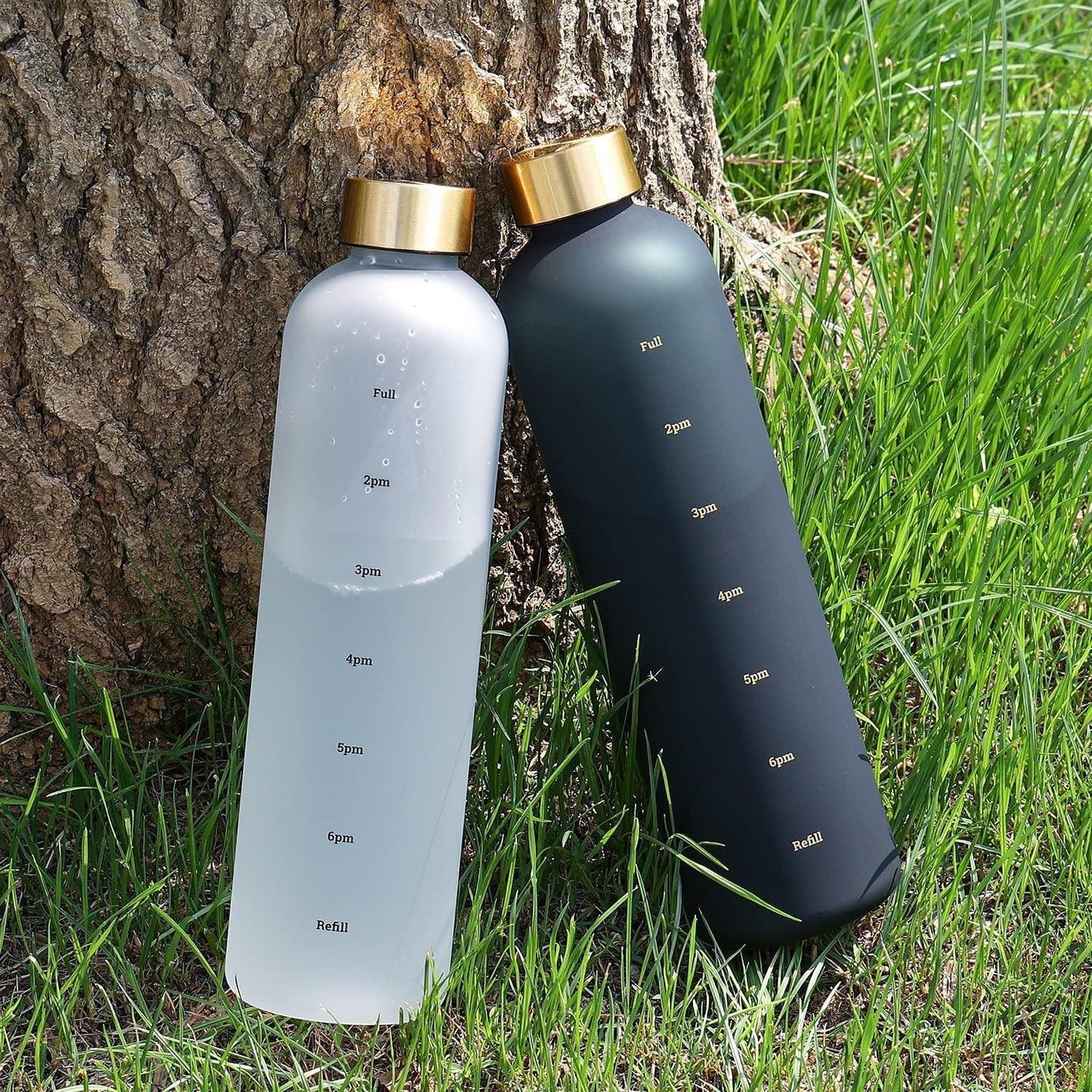 Bouteille d'eau avec marqueur de temps motivant - 1000ml