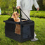 Transporteur portable pliable pour animaux de compagnie premium avec ouvertures doubles