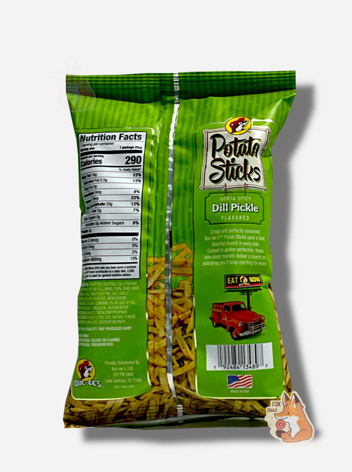 Buc-ee's Crunchy Potato Sticks - Dill Pickle Flavor