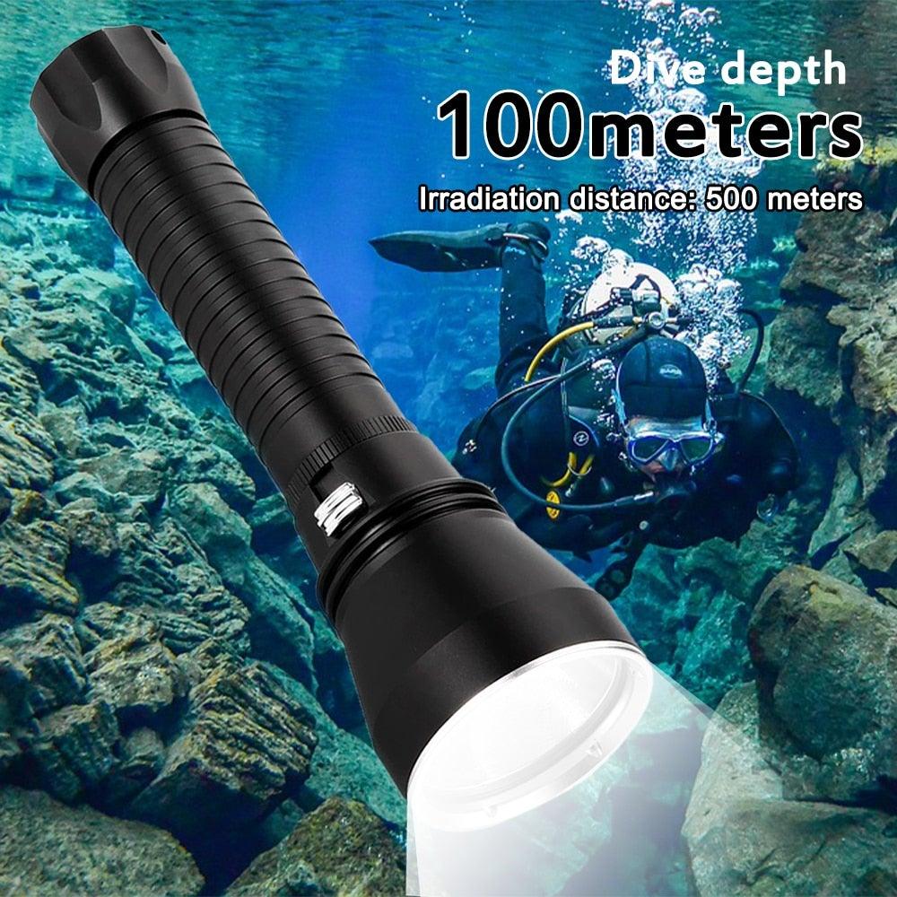 Lampe de plongée LED rechargeable premium pour exploration sous-marine