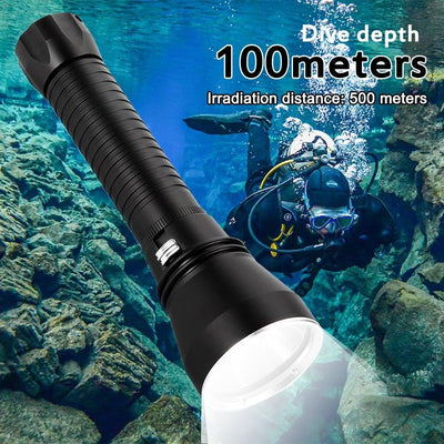 Premium Rechargeable LED Dive Flashlight for Underwater Exploration
