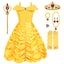 Chektin Yellow Princess Dress for Girls - Perfect for Halloween and Parties