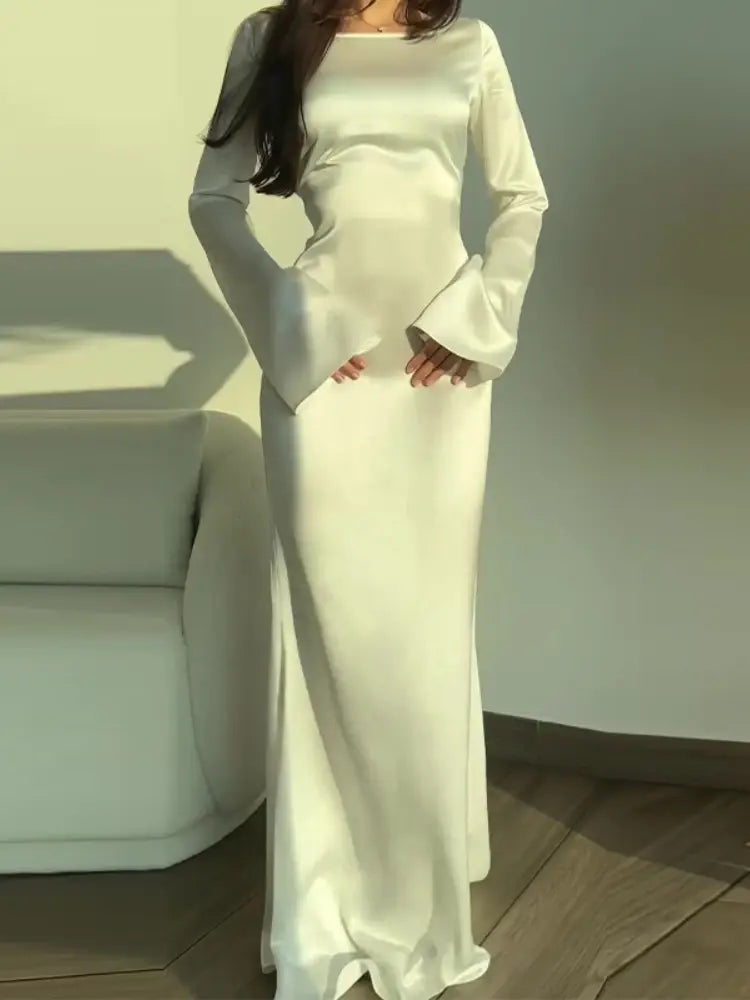 Vestido de Noche de Satén Elegante