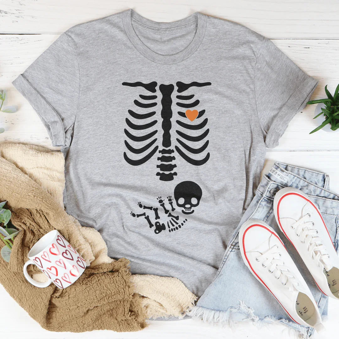 Pregnant Skeleton Baby Boy T-Shirt
