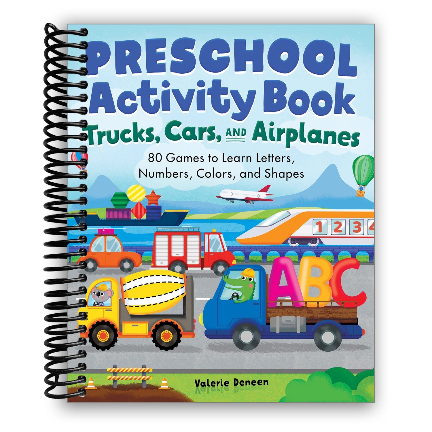 Exciting Preschool Activity Book: Trucks, Cars & Airplanes - 80 Engaging Games for Learning - Korvel