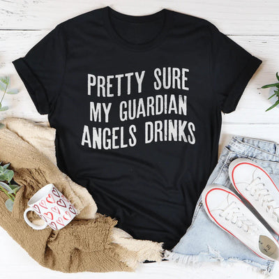 Camiseta "Bastante seguro de que mis ángeles de la guarda beben"