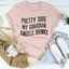 Camiseta "Bastante seguro de que mis ángeles de la guarda beben"