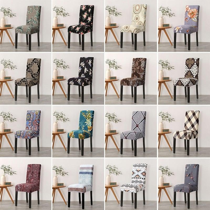 Funda de Silla de Comedor Impresa Elegante - Estirable y Estilosa