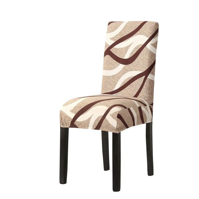 Funda de Silla de Comedor Impresa Elegante - Estirable y Estilosa