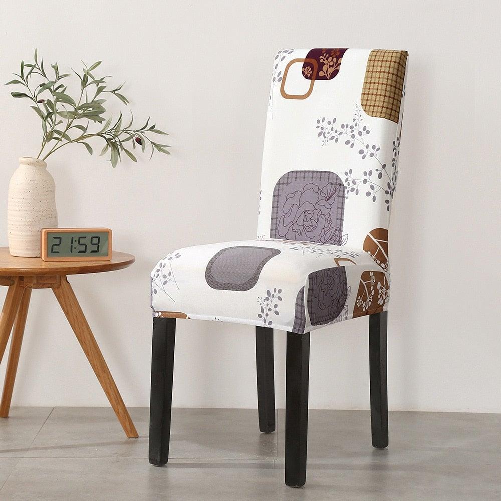 Funda de Silla de Comedor Impresa Elegante - Estirable y Estilosa