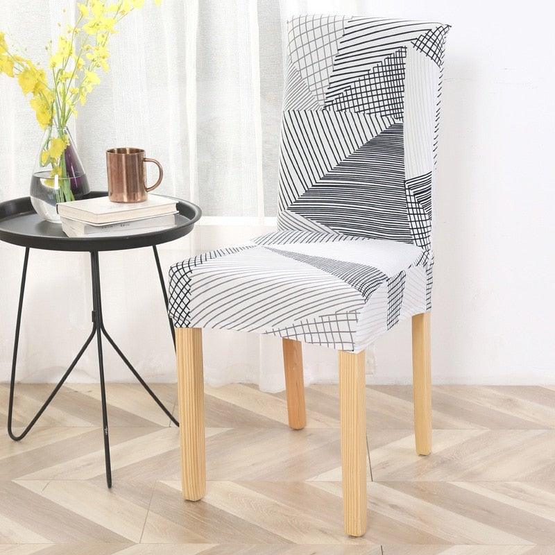 Funda de Silla de Comedor Impresa Elegante - Estirable y Estilosa