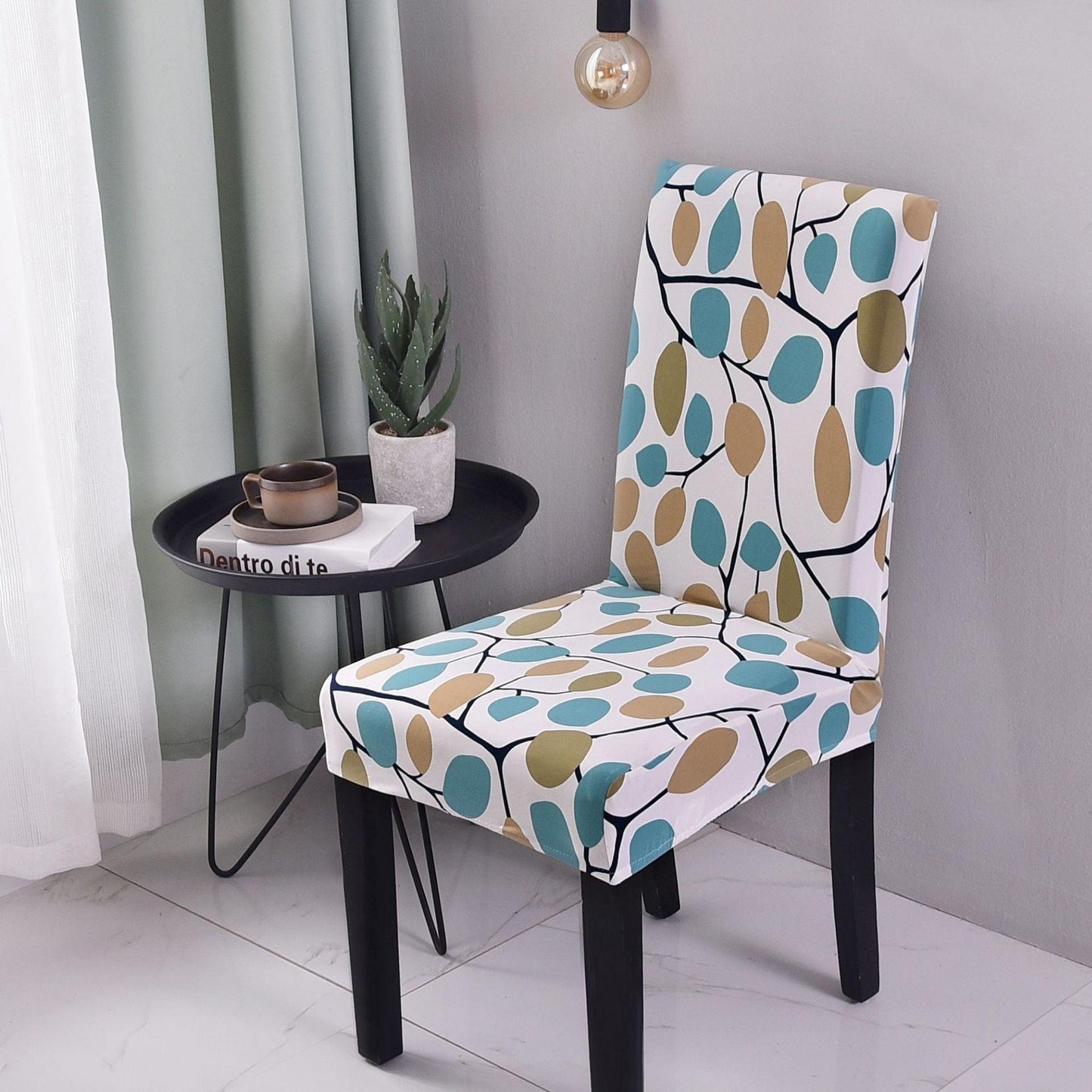 Funda de Silla de Comedor Impresa Elegante - Estirable y Estilosa