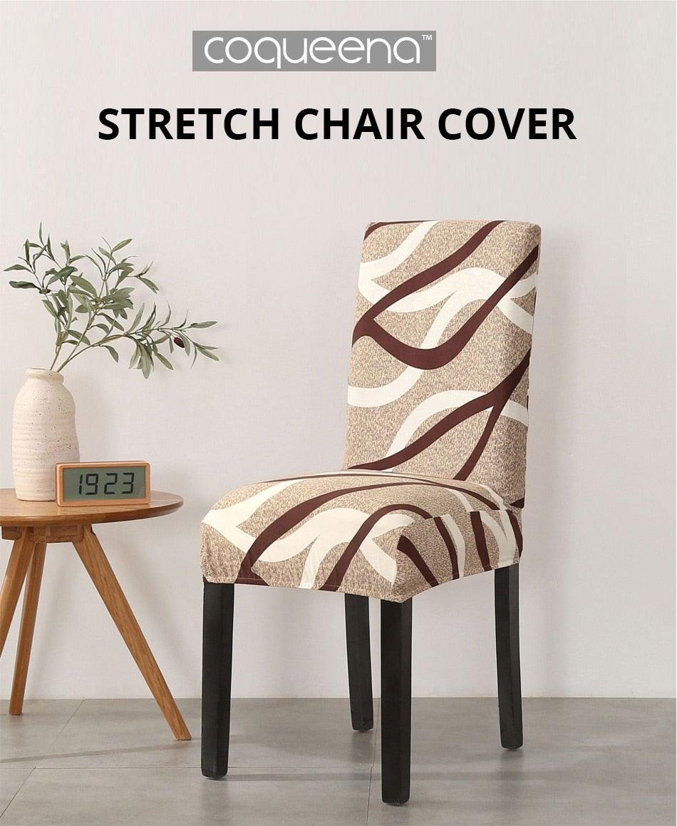 Funda de Silla de Comedor Impresa Elegante - Estirable y Estilosa
