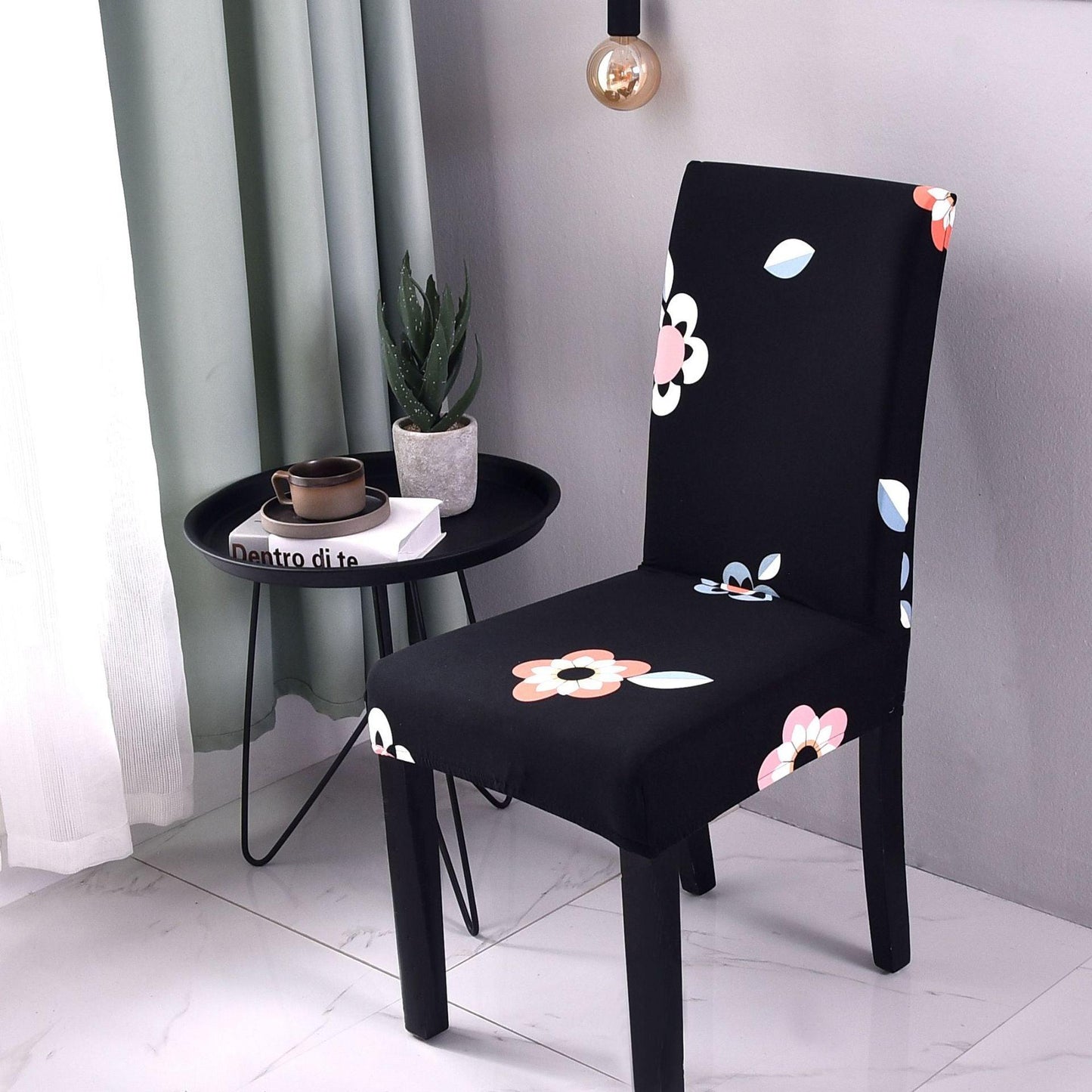 Funda de Silla de Comedor Impresa Elegante - Estirable y Estilosa