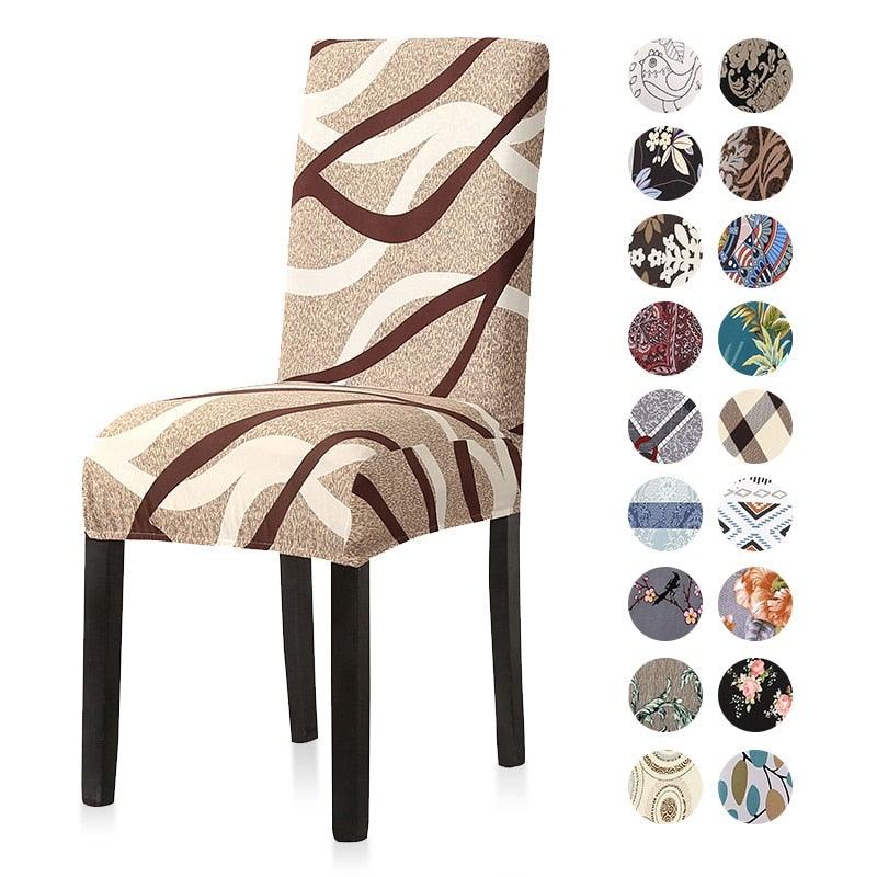 Funda de Silla de Comedor Impresa Elegante - Estirable y Estilosa
