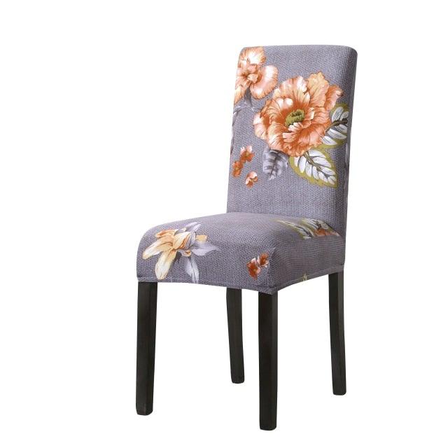 Funda de Silla de Comedor Impresa Elegante - Estirable y Estilosa