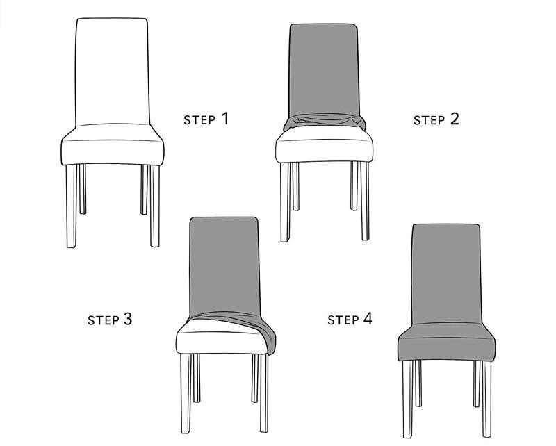Funda de Silla de Comedor Impresa Elegante - Estirable y Estilosa