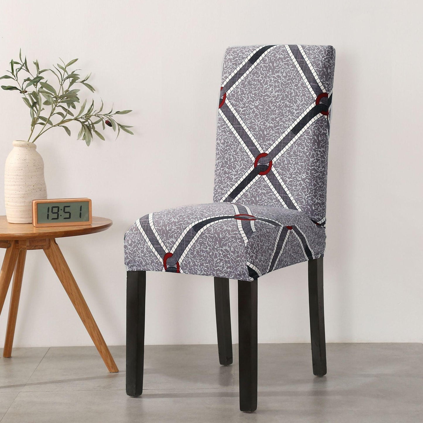 Funda de Silla de Comedor Impresa Elegante - Estirable y Estilosa