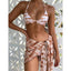 Ensemble de bikini 3 pièces à imprimé floral pour femmes