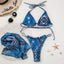 Ensemble de bikini 3 pièces à imprimé floral pour femmes