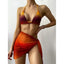 Ensemble de bikini 3 pièces à imprimé floral pour femmes