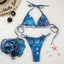 Ensemble de bikini 3 pièces à imprimé floral pour femmes