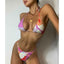 Ensemble de bikini 3 pièces à imprimé floral pour femmes